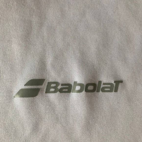 White Men's Medium Babolat Tennis Shirt - Picture 3 of 4